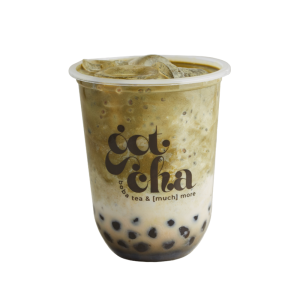 Matcha Honey latte and chia