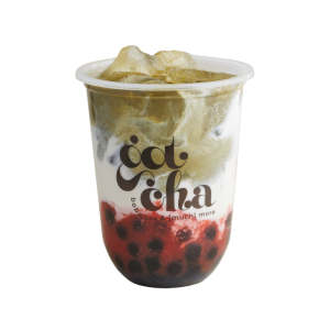 Strawberry matcha latte
