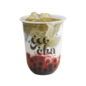 Strawberry matcha latte