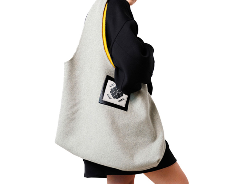 Cashmere Wool Reversible Tote Bag