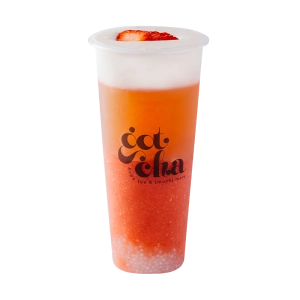 strawberry creamcha sago