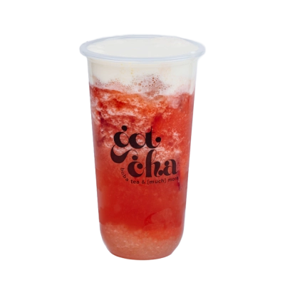 Strawberry creamcha sago